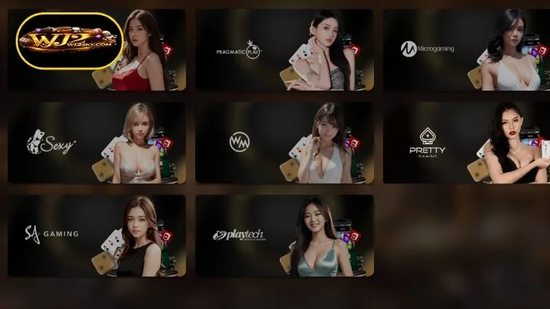 WJ2 Live Casino featured gaming halls and providers